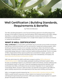 Well Certification Building Standards, Requirements and Benefits
