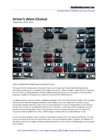 Drivers Want Choice!