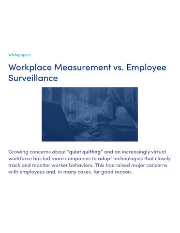 Workplace Measurement vs. Employee Surveillance