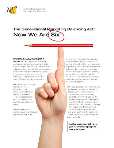 Generational Marketing Balancing Act: Now We Are Six