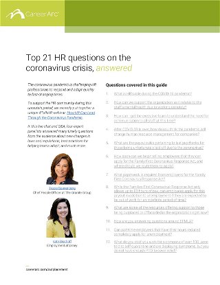 Top 21 HR questions on the coronavirus crisis, answered