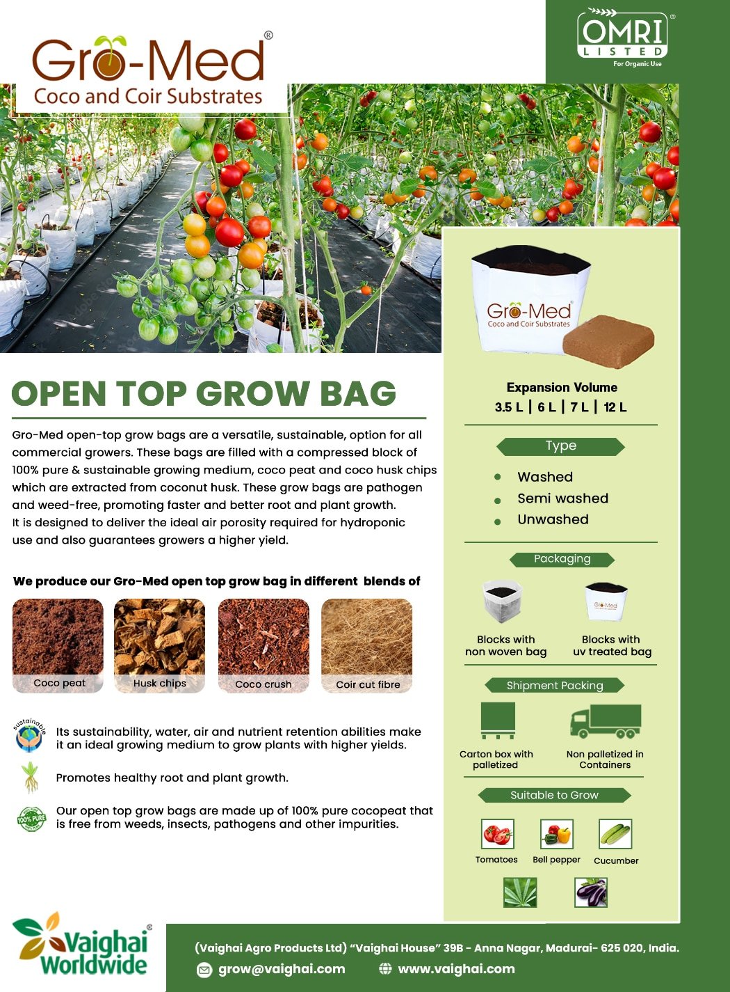 Gro Med Open Top Grow Bags