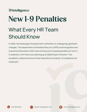 New I-9 Penalties