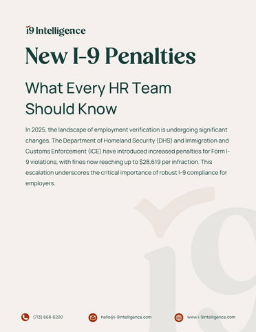 New I-9 Penalties