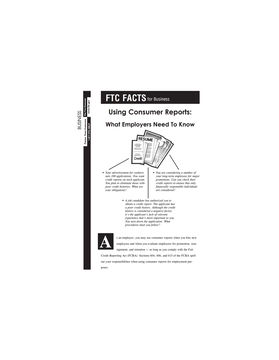 FTC Facts For Employers