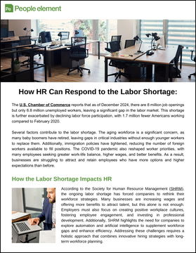 How HR can Respond to the Labor Shortage