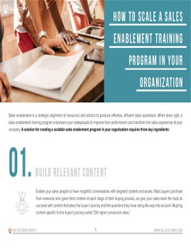 How to Scale a Sales Enablement Program eBook