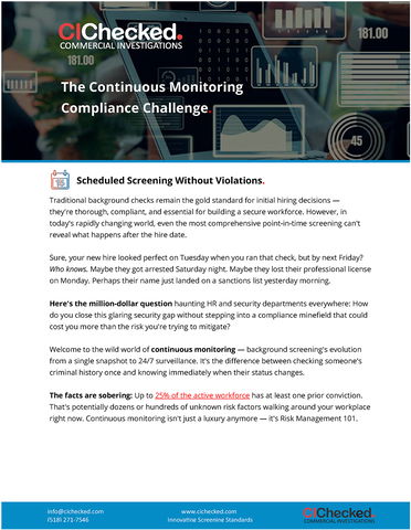 The Continuous Monitoring Compliance Challenge