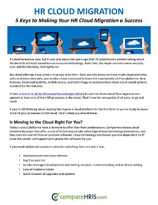 HR Cloud Migration - 5 Keys to Making your HR Cloud Migration a Success