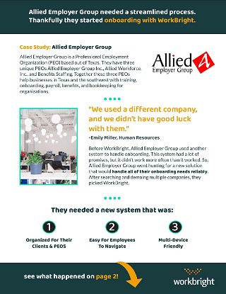 Allied Employer Group gains an onboarding system that streamlines their processes
