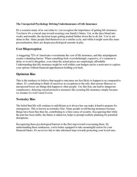 The Unexpected Psychology Driving Underinsurance of Life Insurance