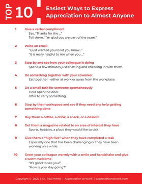 Top 10 Easiest Ways to Express Appreciation to Almost Anyone