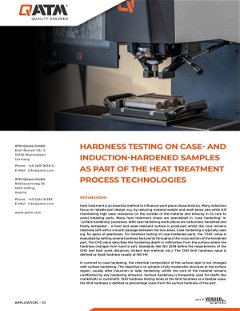 Hardness Testing on Case- and Induction-hardened Samples as Part of the Heat Treatment Process Technologies 