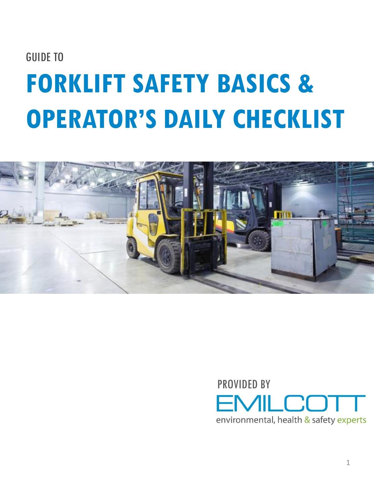 Guide to Forklift Safety Basics and Daily Operator's Checklist