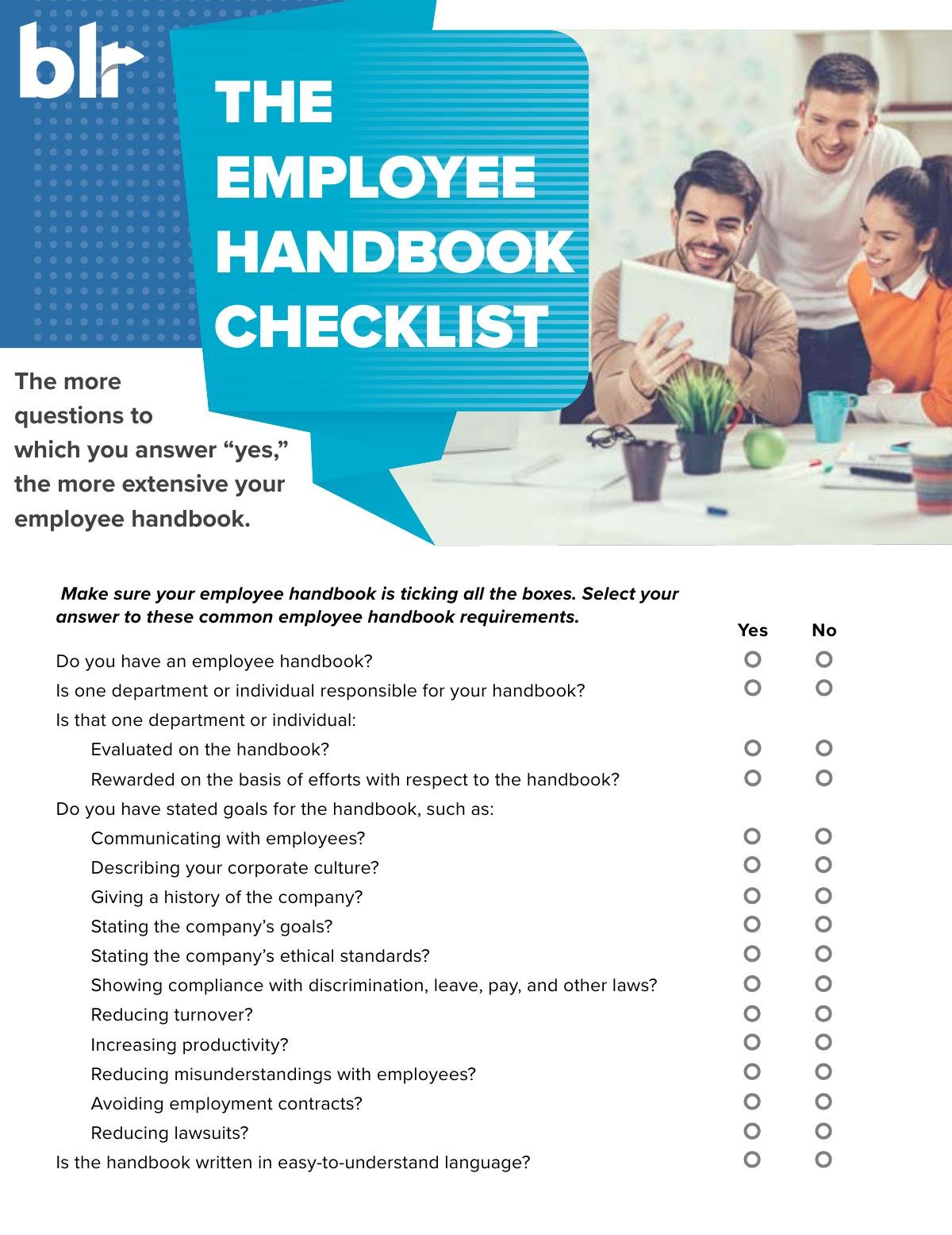Employee Handbook Checklist 