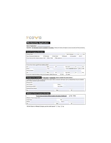 Credit Reports Compliance Application for Employment Purposes