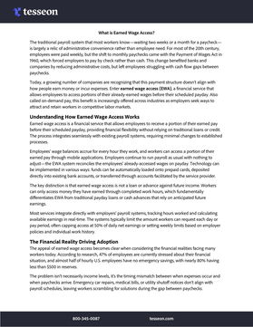 What is Earned Wage Access?