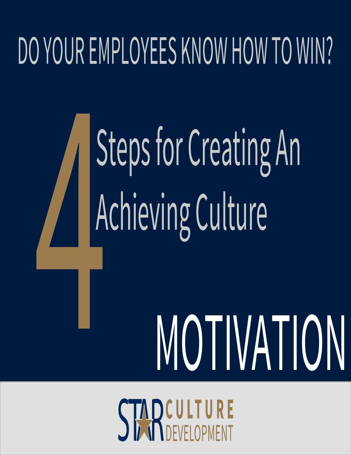 Do Your Employees Know How to Win? 4 Steps for Creating An achieving Culture