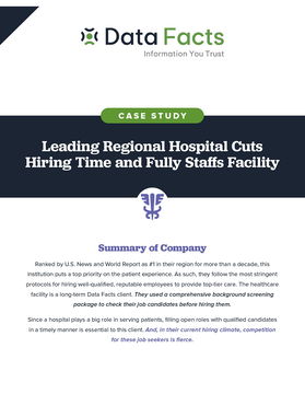 Leading Regional Hospital Cuts Hiring Time and Fully Staffs Facility