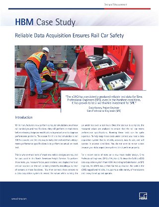 HBM Case Study: Reliable Data Acquisition Ensures Rail Car Safety