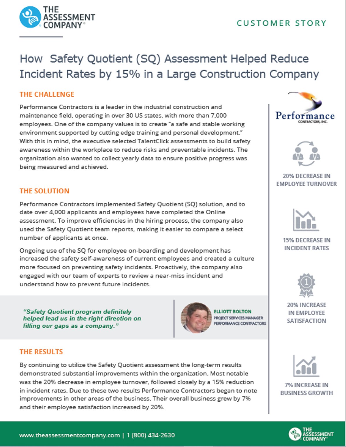 How Safety Quotient (SQ) Assessment Helped Reduce Incident Rates by 15% in a Large Construction Company