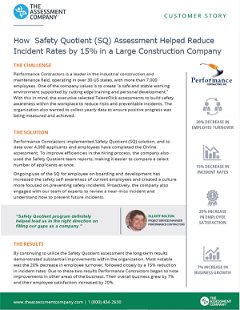How Safety Quotient (SQ) Assessment Helped Reduce Incident Rates by 15% in a Large Construction Company