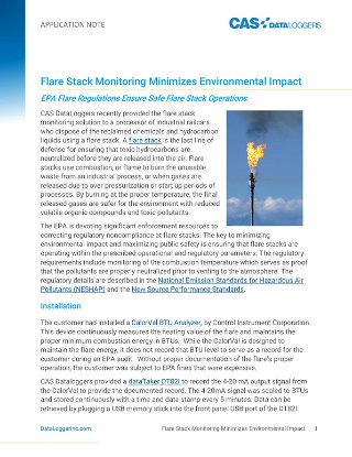 Flare Stack Monitoring Minimizes Environmental Impact