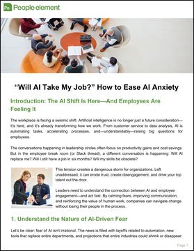 "Will AI Take my Job?" - How to Ease AI Anxiety