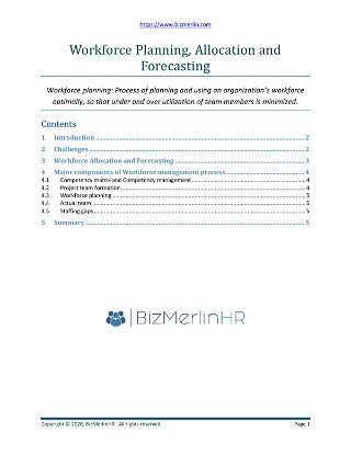 Workforce Planning, Allocation and Forecasting