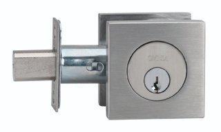 #D9000S Square Stainless Steel Auxiliary Deadbolt