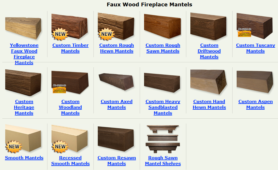 Faux Wood Fireplace Mantels