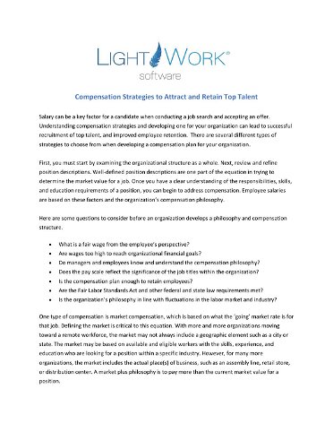 Compensation Strategies to Attract and Retain Top Talent