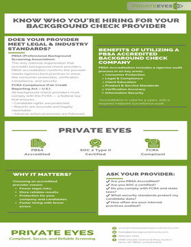 PBSA - Know Who You're Hiring For Your Background Check Provider 