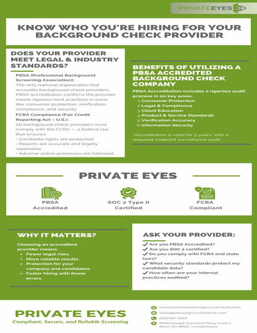 PBSA - Know Who You're Hiring For Your Background Check Provider 