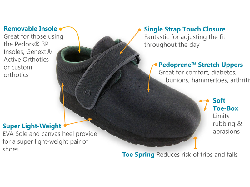 Pedors Classic Stretch Shoes For Swollen Or Sore Feet (600) (601) (605) (PAIR)
