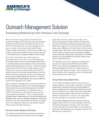 Outreach Management Solution | Developing Relationships with America’s Job Exchange