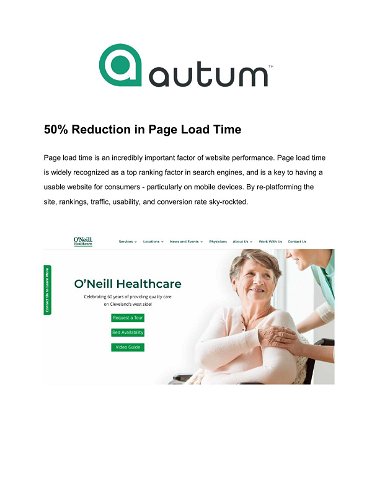 Increase Monthly Traffic by 675%! Case Study: O'Neill Healthcare