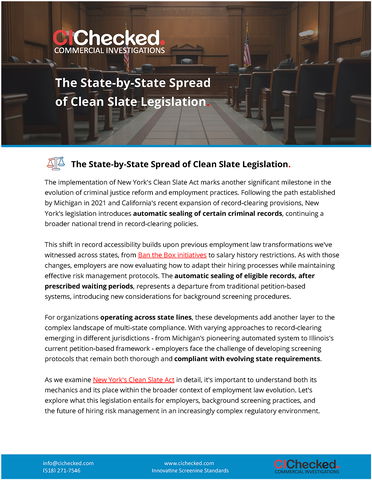 The State-by-State Spread of Clean Slate Legislation