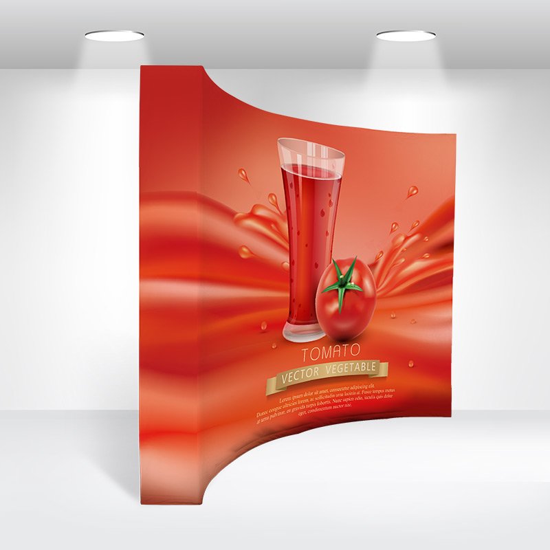 Curved Fabric Popup Displays
