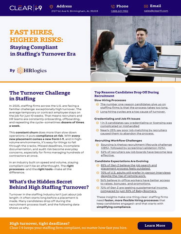 Fast Hires, Higher Risks: Staying Compliant in Staffing’s Turnover Era