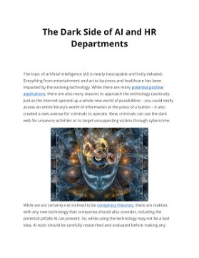 The Dark Side of AI and HR  Departments