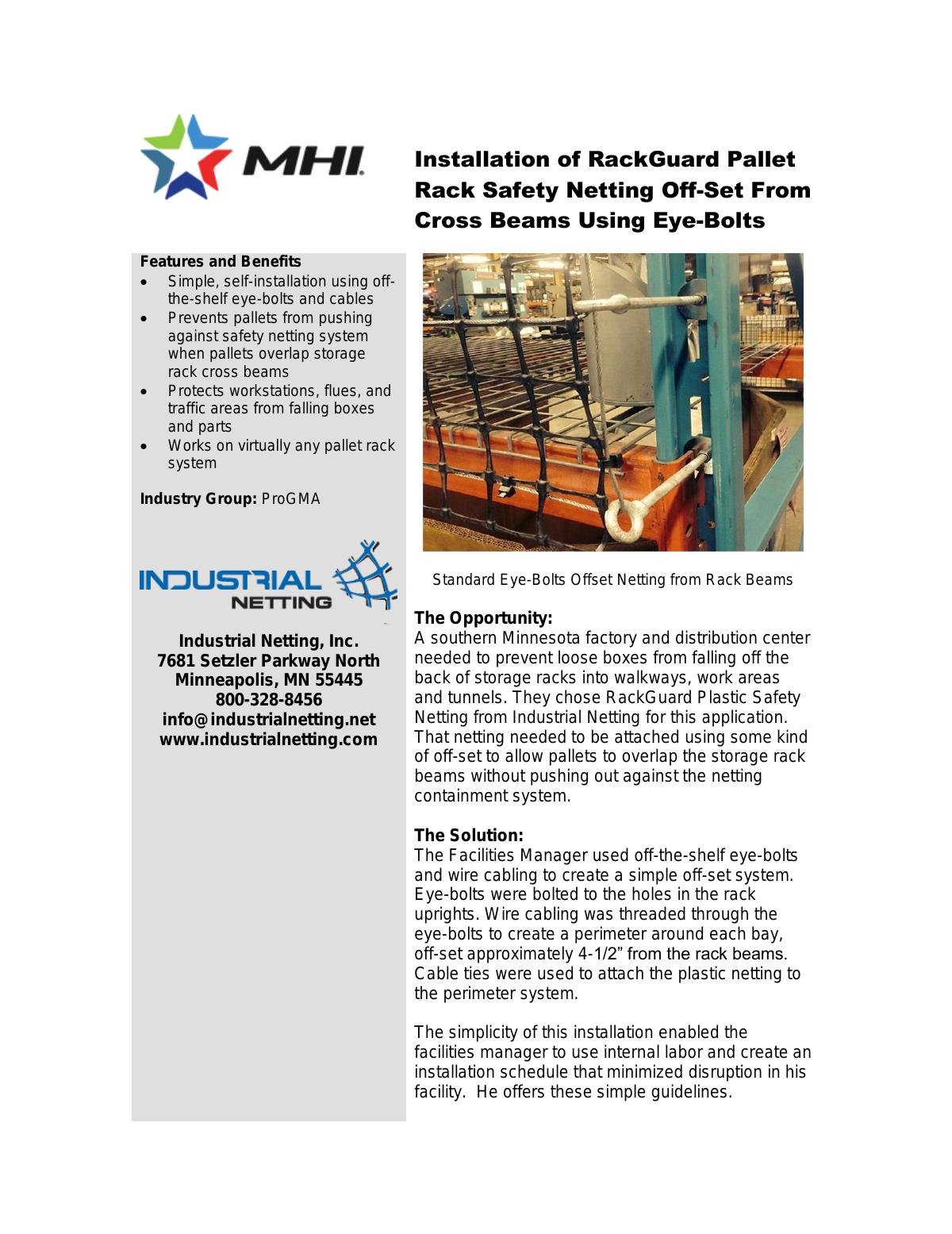 Pallet Rack Safety Netting and Security Barriers