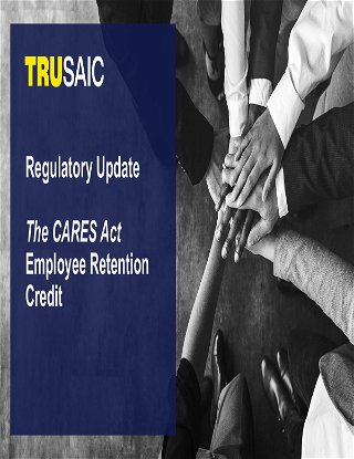 Employee Retention Tax Credit Regulatory Update