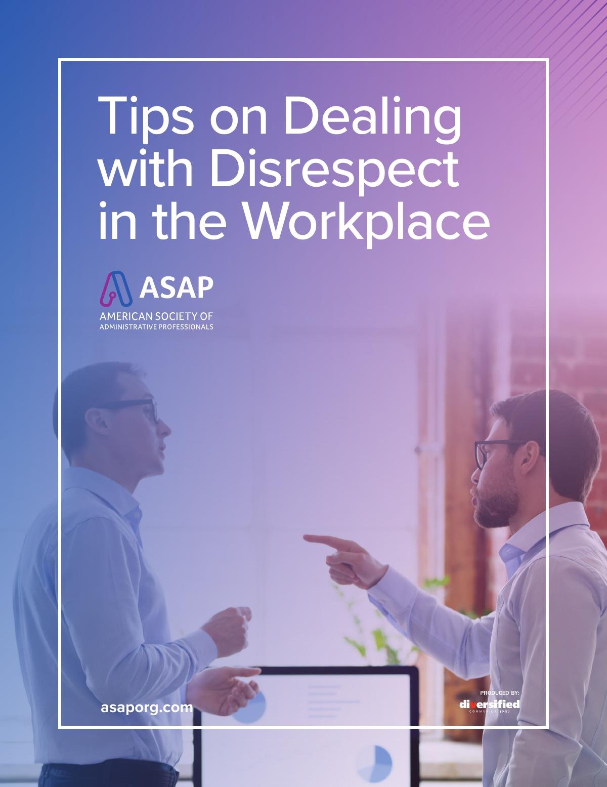 Tips on Dealing with Disrespect in the Workplace