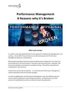 Performance Management - 8 Reasons Why its Broken