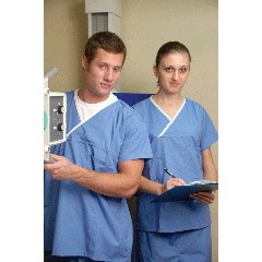 X-neck Poly/Cotton Unisex Scrub Top
