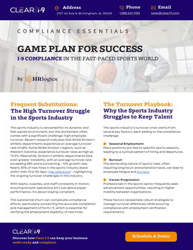 Game Plan for Success: I-9 Compliance in the Fast-Paced Sports World