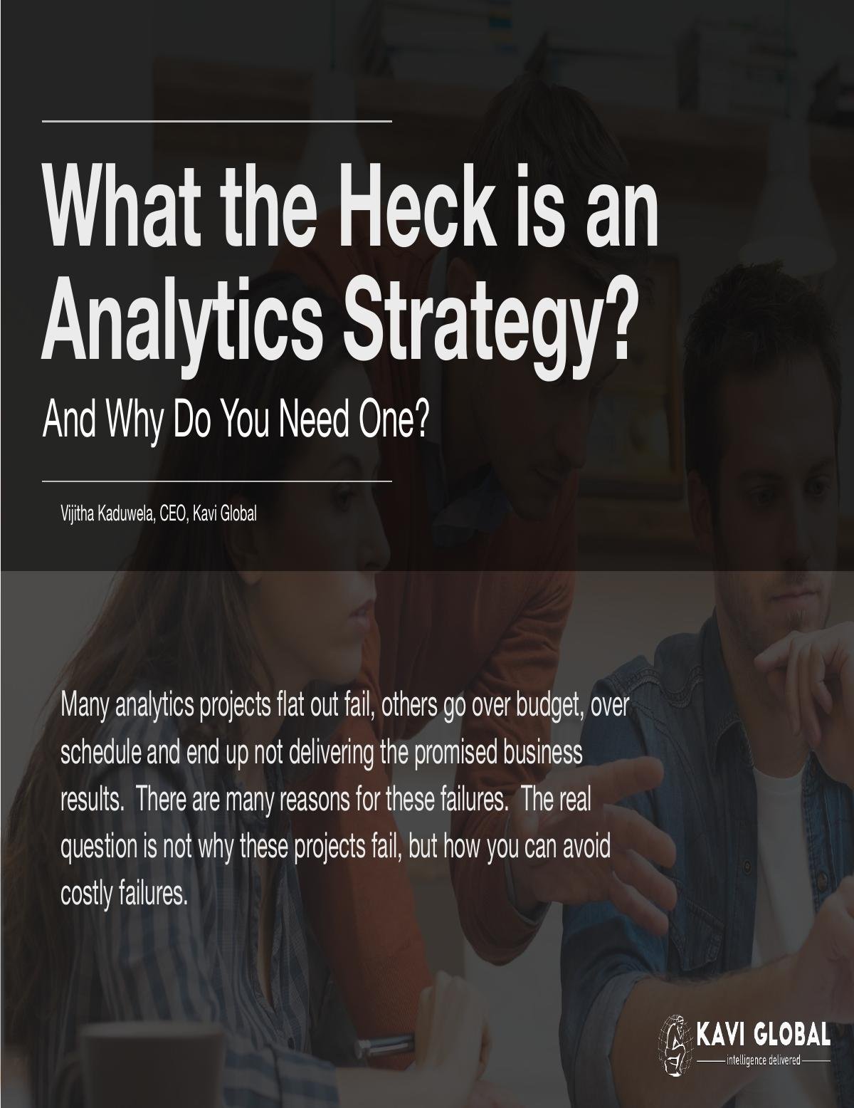 What the Heck is an Analytics Strategy?