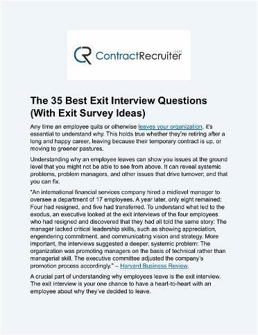 35 Best Exit Interview Questions (with Survey Ideas)