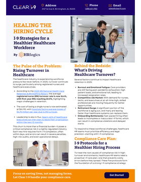 Healing the Hiring Cycle: I-9 Strategies for a Healthier Healthcare Workforce